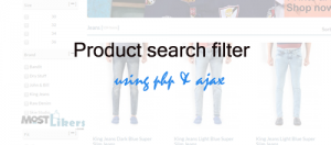 product search and filter app